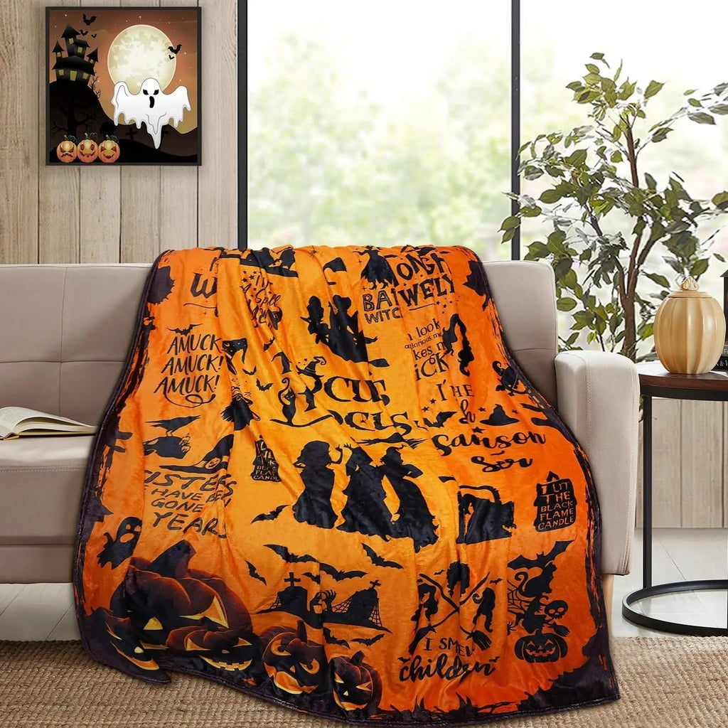 Witch Halloween Throw Blanket
