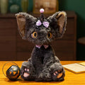 Spooky Black Cat Witch Plush Toys for Halloween Fun