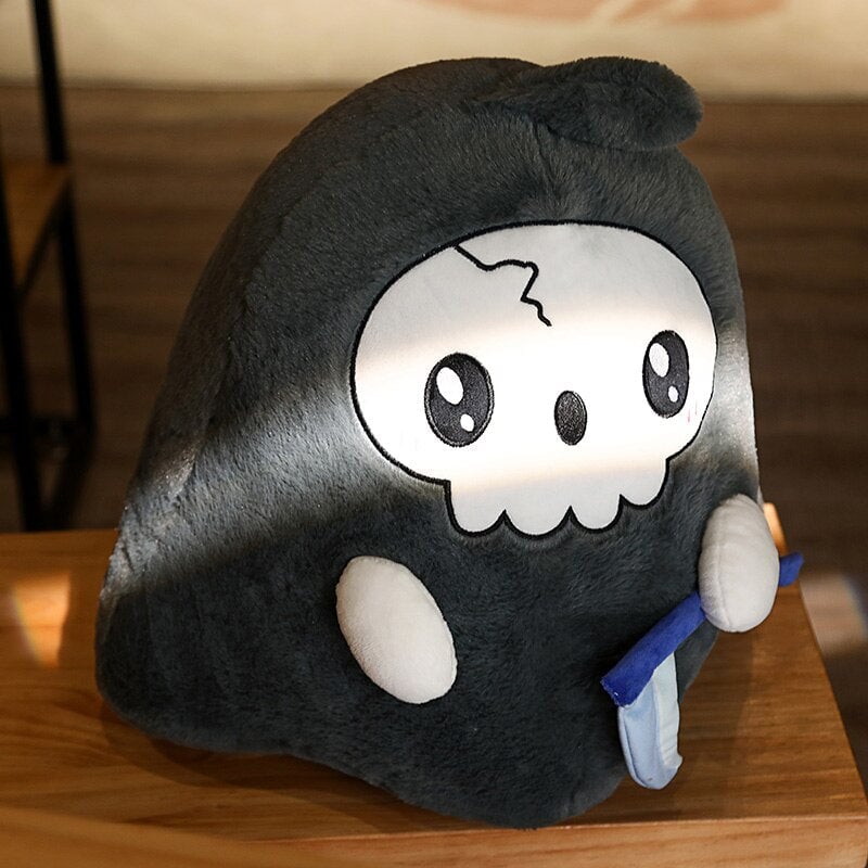 Adorable Kawaii Grim Reaper and Ghost Halloween Plushies