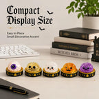2026 Halloween Glitter Spooky Dumpling Squishy Stress Ball with Steamer Base