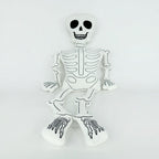 Goth White and Black Skeleton Plush